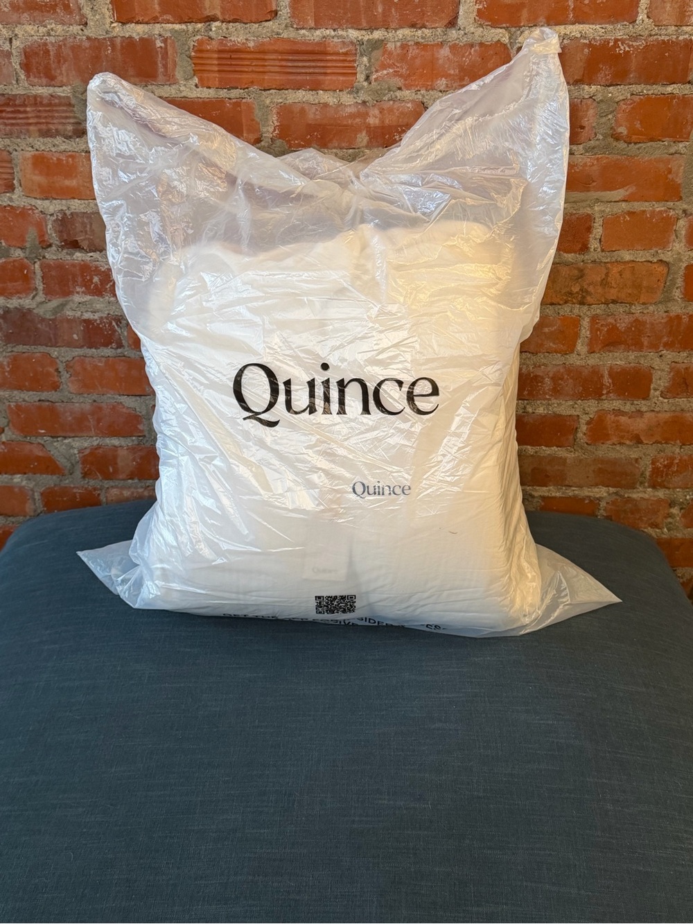 Quince White Comforter Insert in Branded Packaging